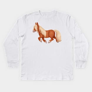 Cozy Shetland Pony Kids Long Sleeve T-Shirt